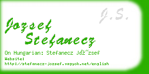 jozsef stefanecz business card